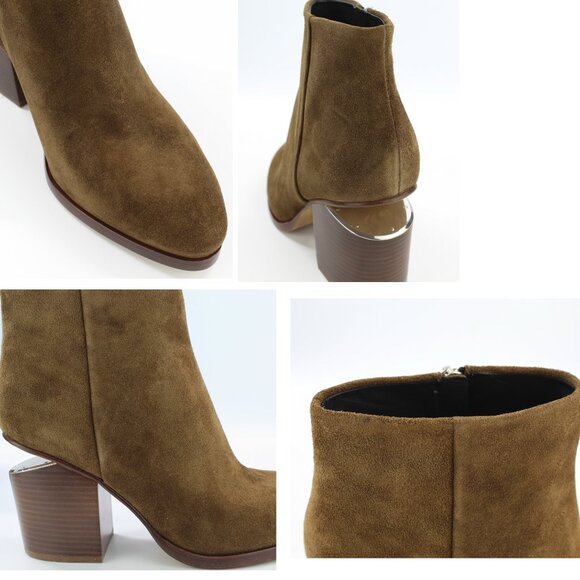 New ALEXANDER WANG Icon Gabi Suede Ankle Boots - Picture 12 of 16